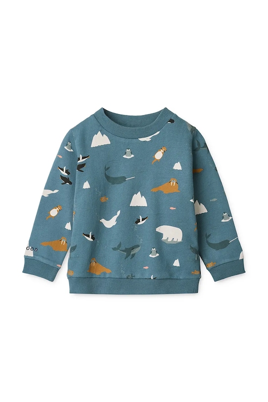 

Детская хлопковая толстовка Thora Printed Sweatshirt Liewood, синий