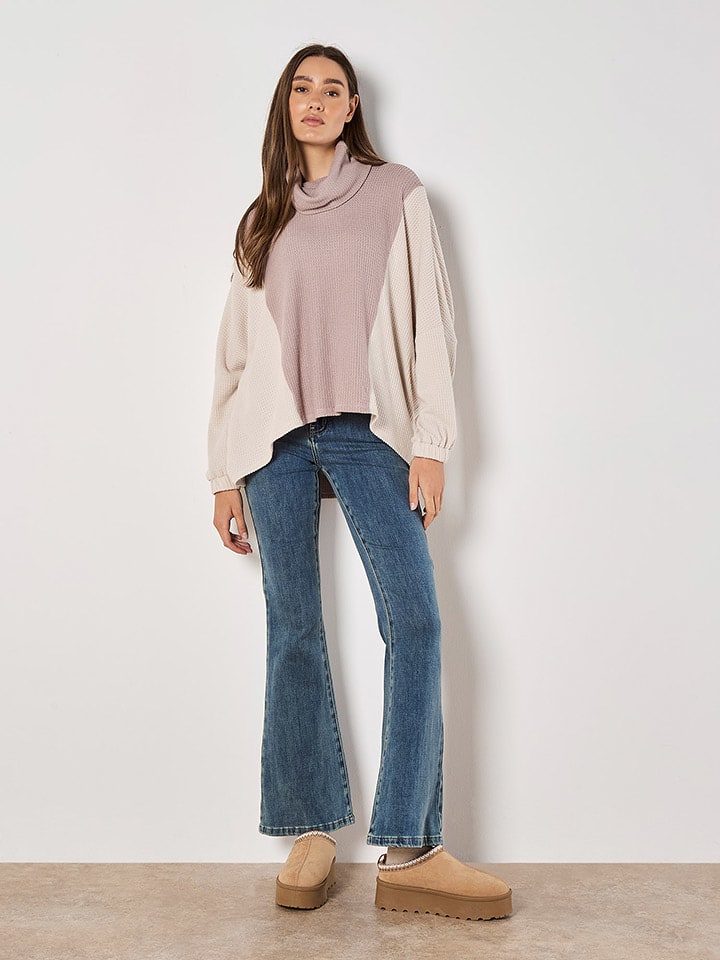 

Apricot Розовый свитер с высоким воротником