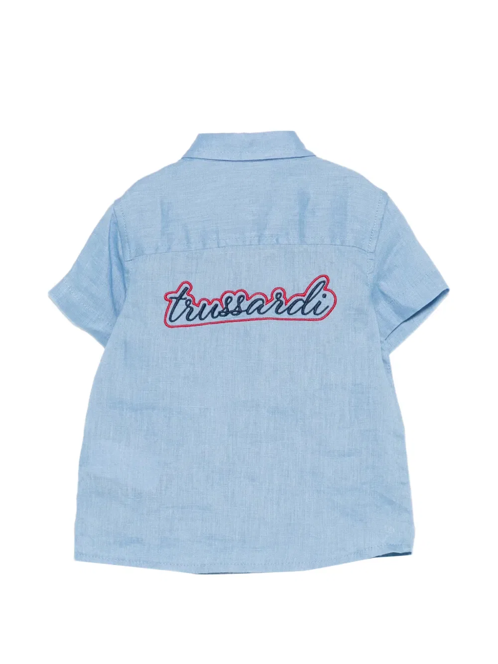 Рубашка с вышитым карманом Trussardi Junior, синий — фото 2