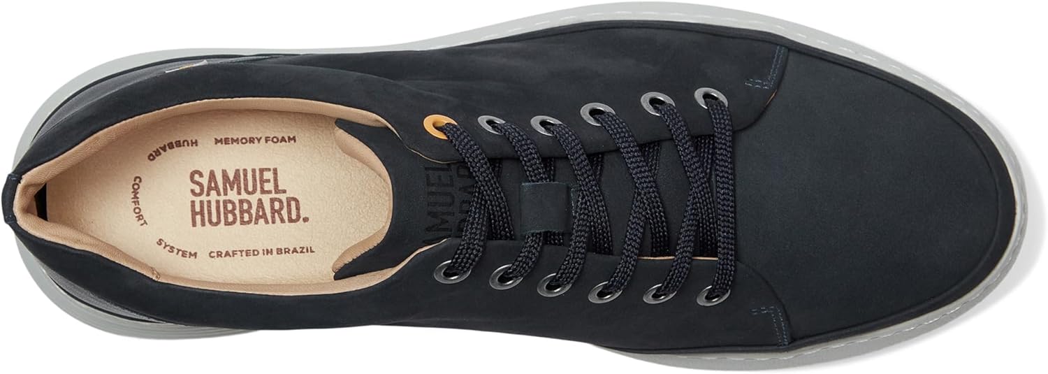 Мужские легкие кроссовки Samuel Hubbard на шнуровке, Navy Nubuck — фото 2