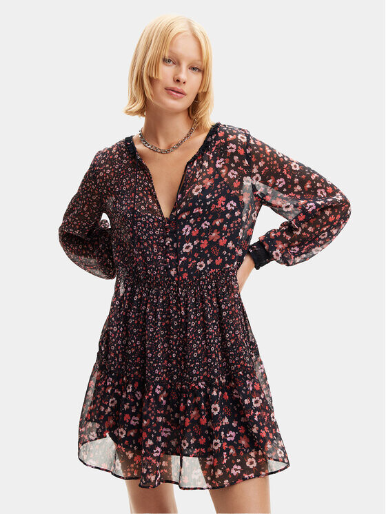 

Летнее платье стандартного кроя Desigual, черный
