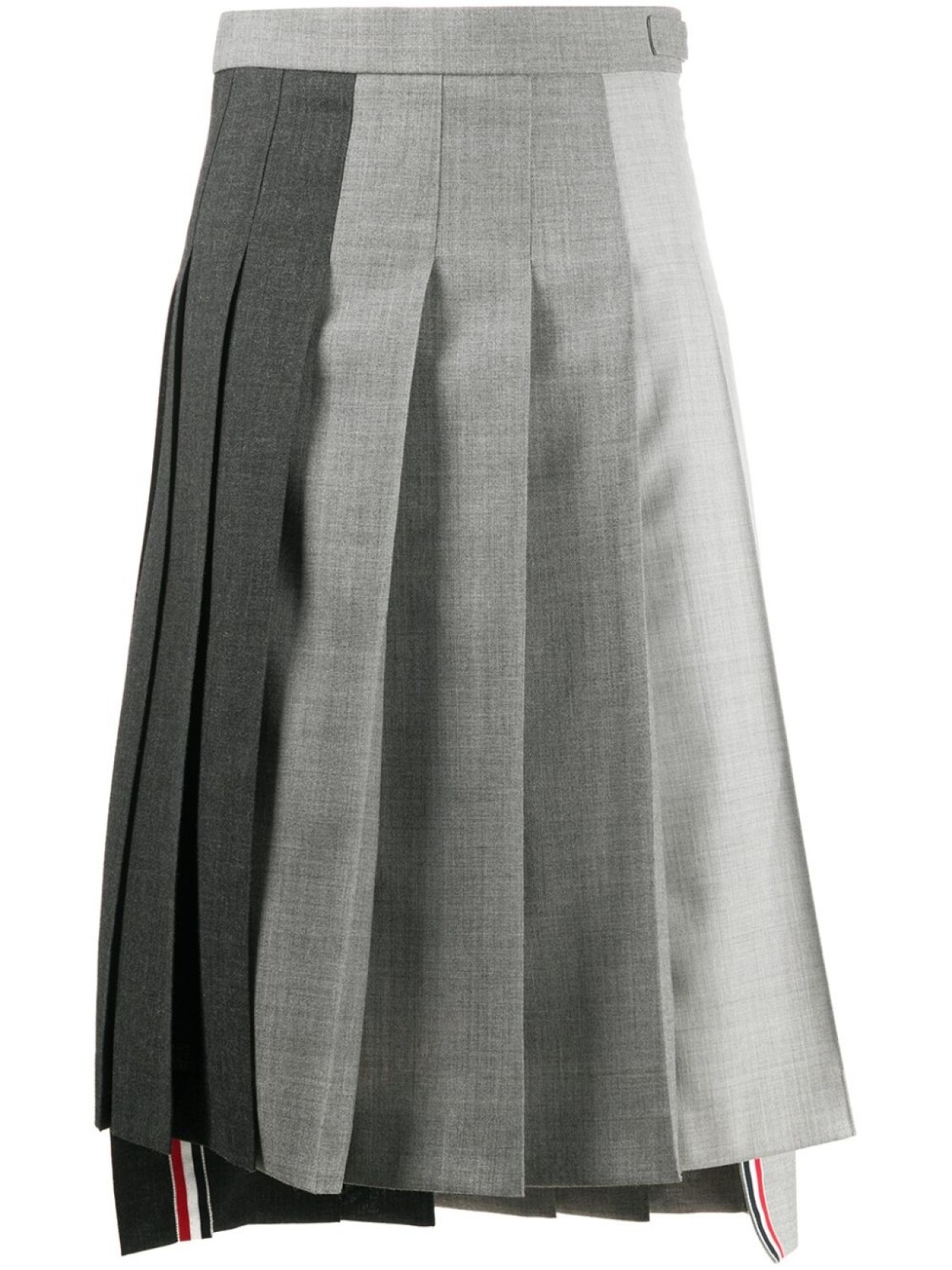 

Thom Browne плиссированная юбка Fun-Mix, серый