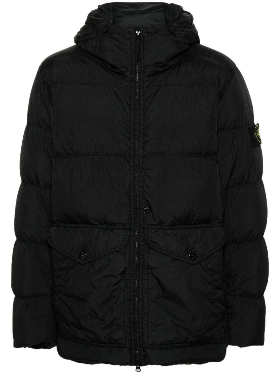 

Stone Island пуховик с нашивкой Compass, черный