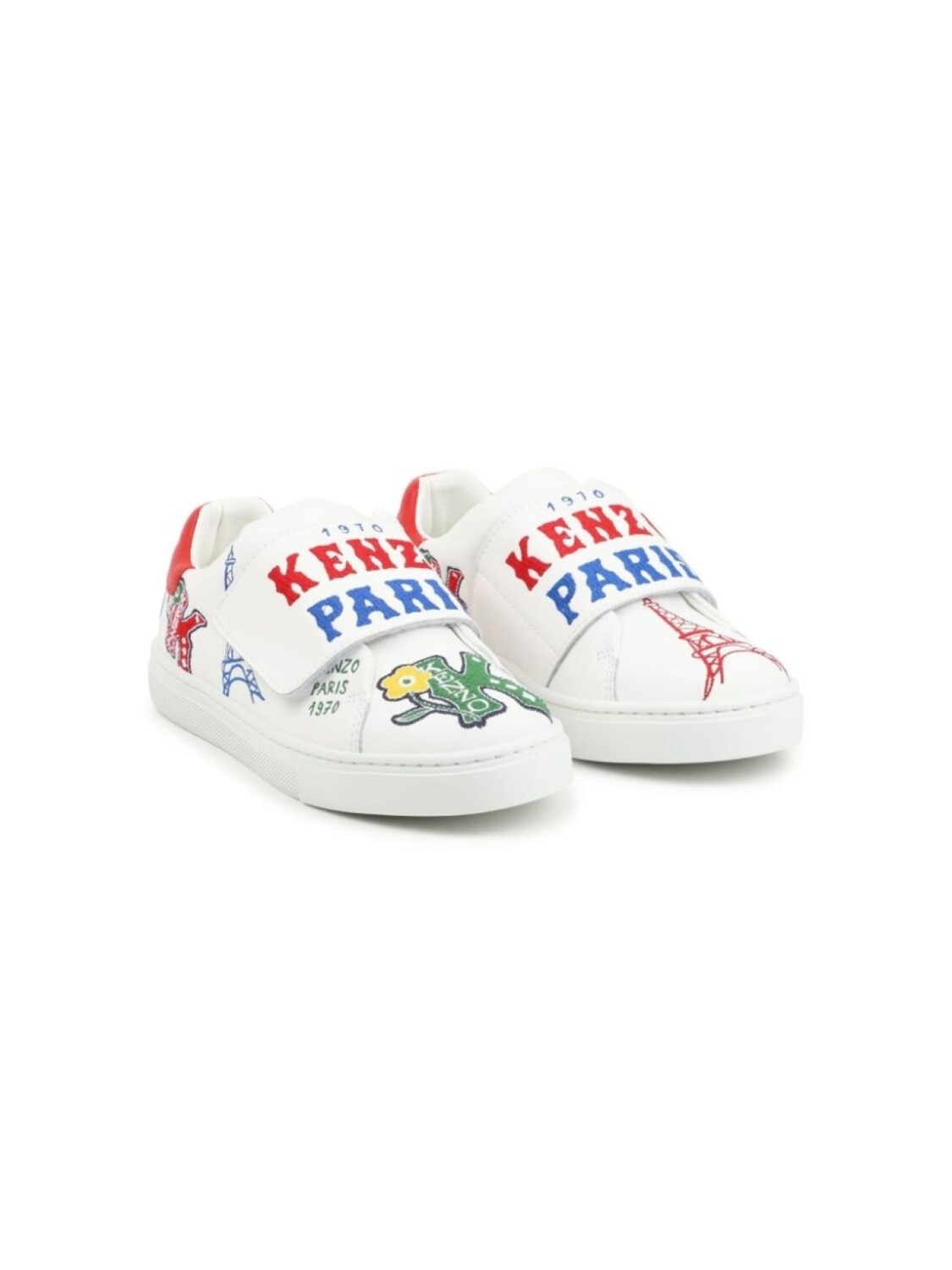 

Kenzo Kids кроссовки с вышитым логотипом, белый