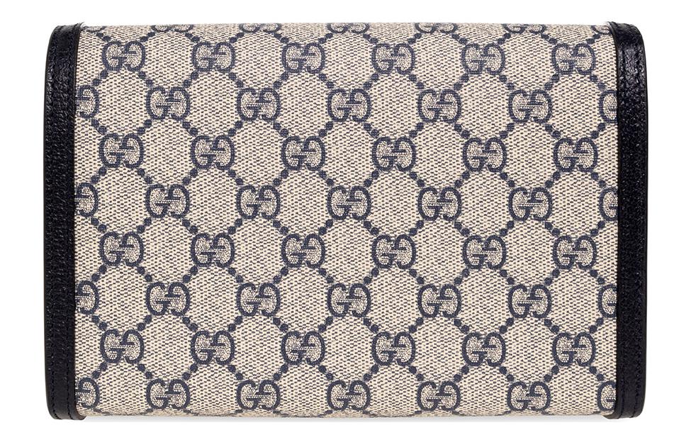 Мини-сумка Gucci Dionysus с канвой и кожаной цепочкой, женская, бежево-синяя — фото 4