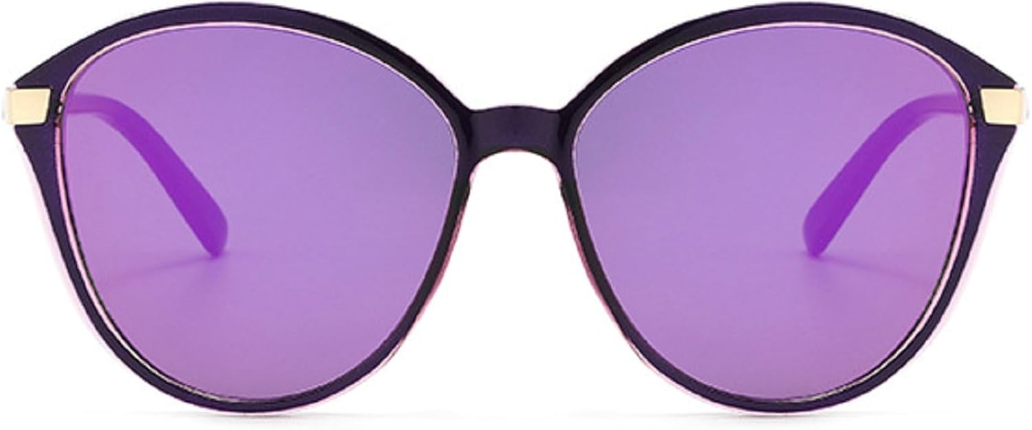 

Модные солнцезащитные очки «кошачий глаз» для женщин, ретро-очки для вождения, солнцезащитные очки с защитой от УФ-излучения, стильные цветные зеркальные солнцезащитные очки для женщин mincl, Purple