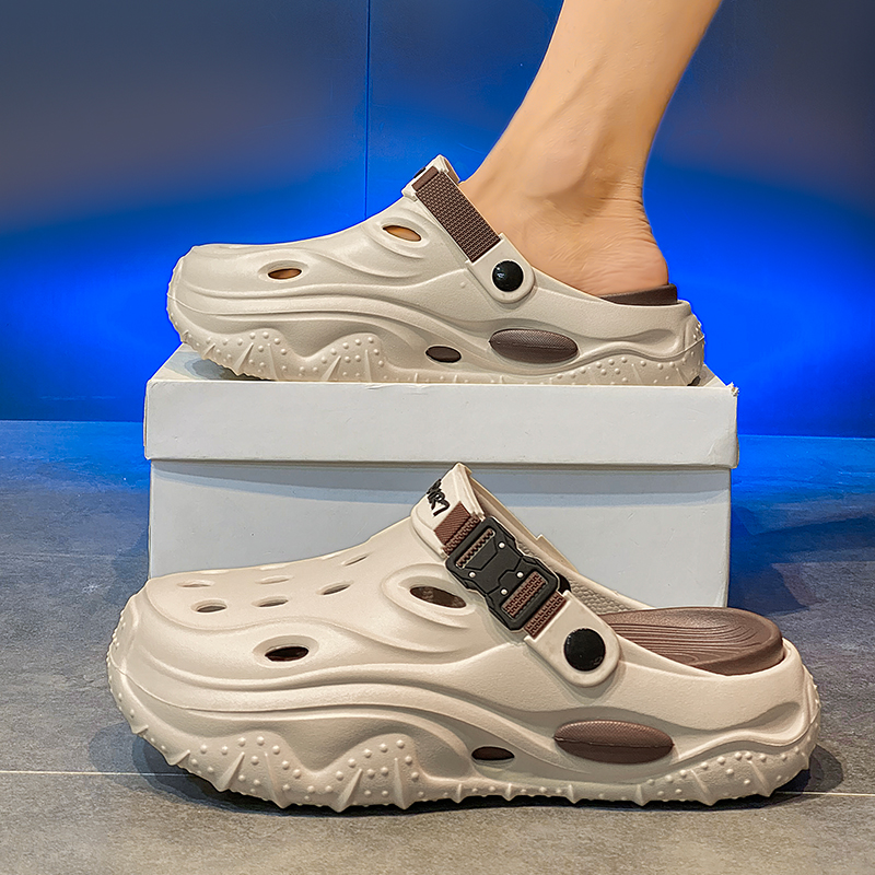 GAISIMA Клоги мужские бежево-коричневые, цвет Beige Brown — фото 4