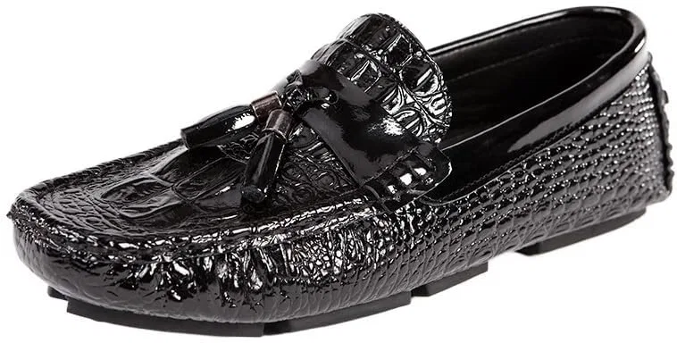 Лоферы кожаные Tassel Cow Leather, Black UOPYNE
