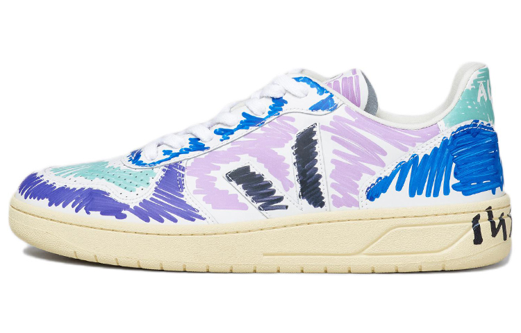 

MARNI Стильные мужские кроссовки для скейтбординга VEJA x V-10, цвет белый, фиолетовый