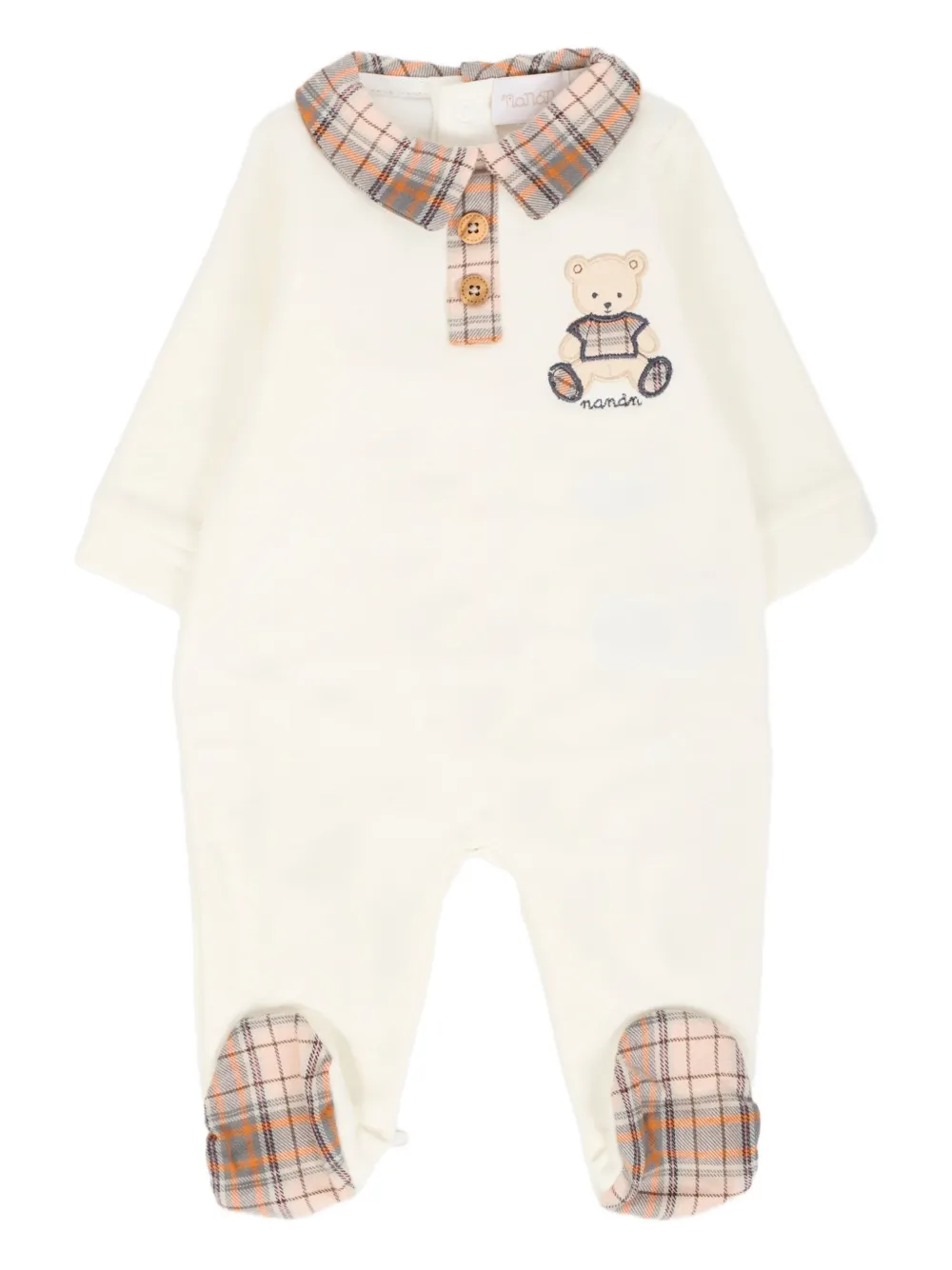 

Детский комбинезон с вышивкой и воротником NANAN, нейтральный