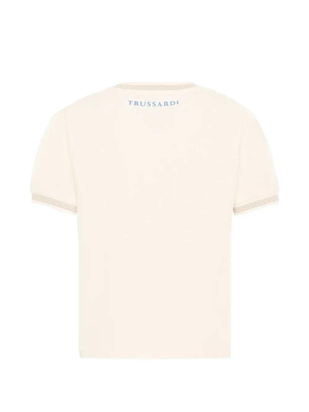 Футболка с вышивкой Trussardi Junior, бежевый — фото 2