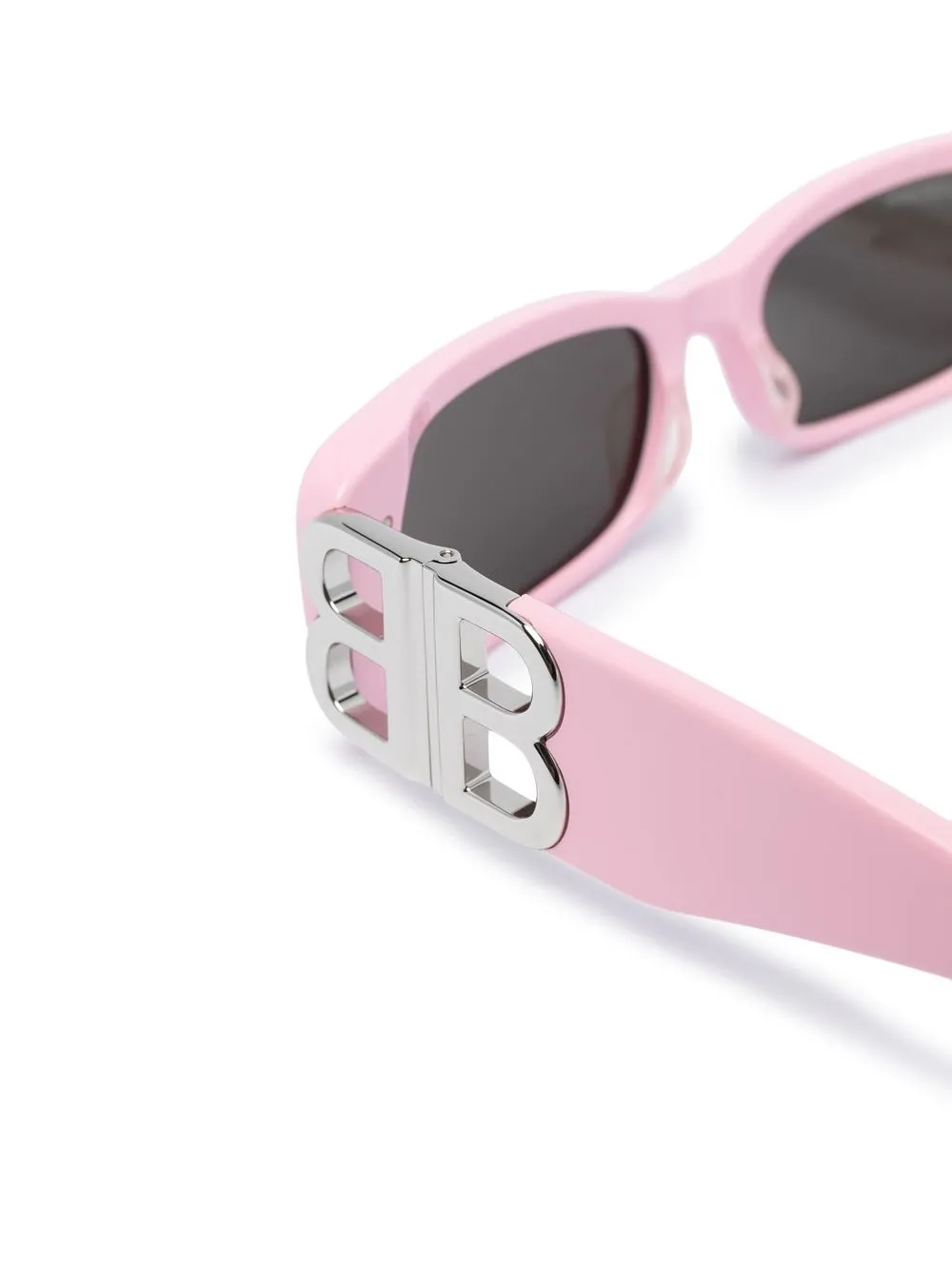 Солнцезащитные очки в квадратной оправе с кристаллами Balenciaga Eyewear, розовый — фото 3