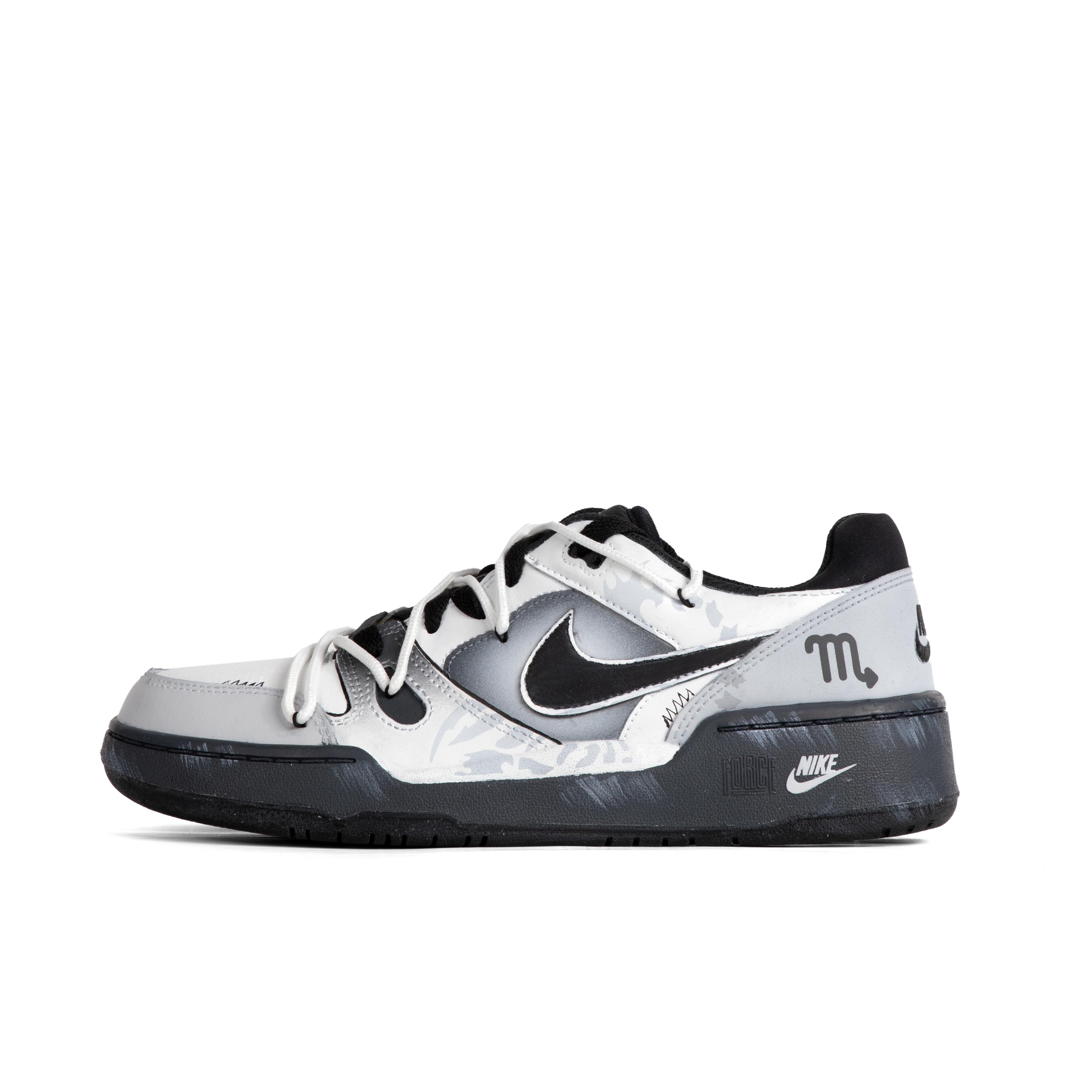 

Nike Кроссовки для скейтбординга Full Force с амортизацией, износостойкие, мужские, черные, белые, серые