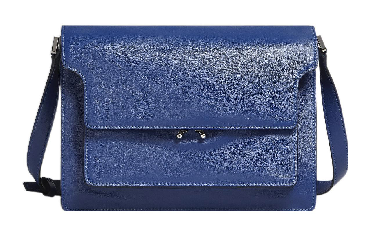 

MARNI Сумка через плечо Trunk Calfskin, мужская синяя