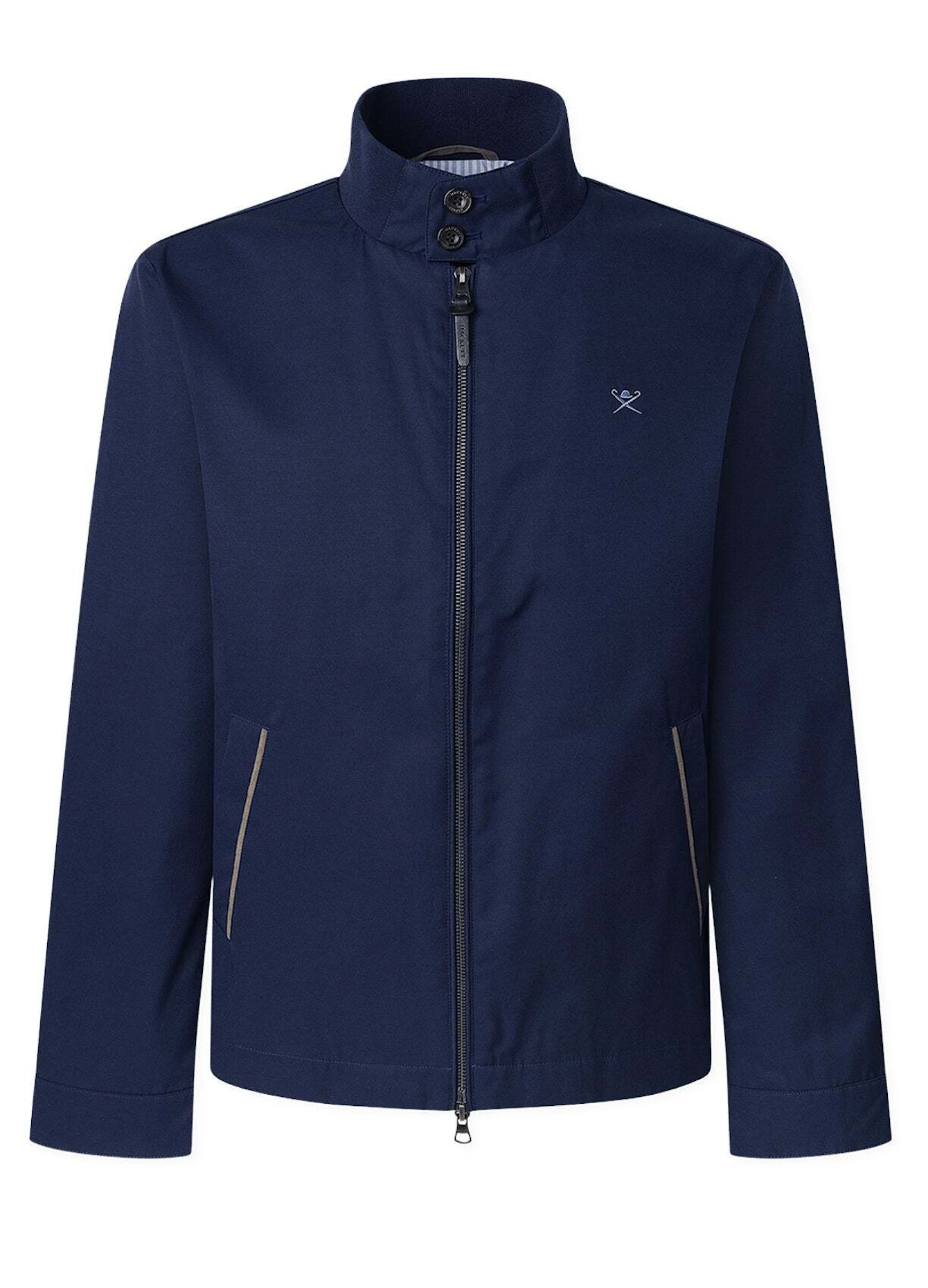 

Куртка-Дождевик Harrington из хлопка Hackett London, синий