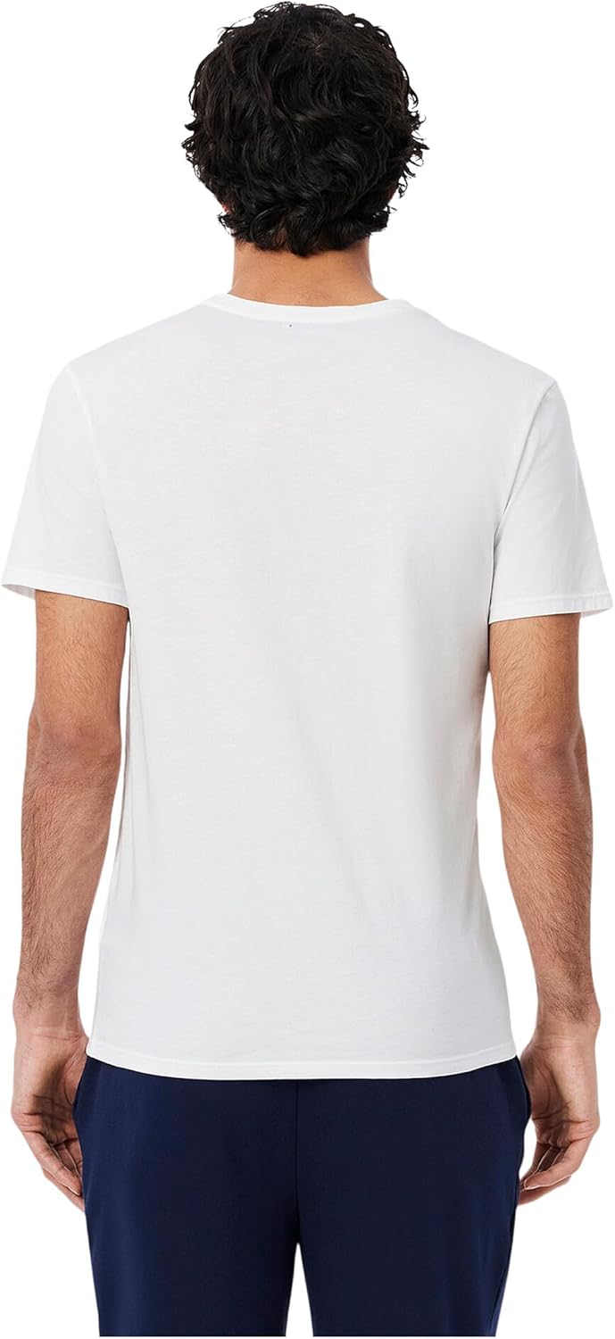 Lacoste мужская футболка с круглым вырезом, 100% хлопок, slim fit, набор из 3 штук, White/Grey/Black — фото 3
