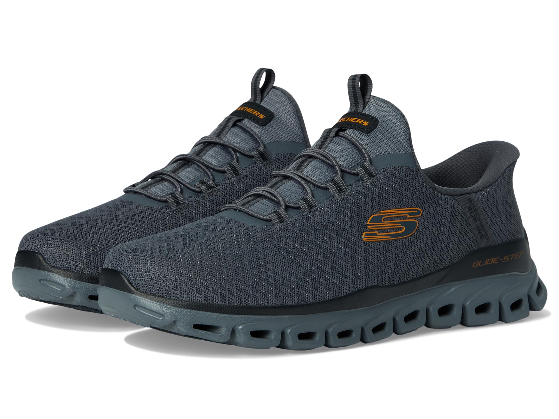 

Туфли SKECHERS Glide-Step Noxus Hands Free Slip-in, цвет Charcoal/Orange