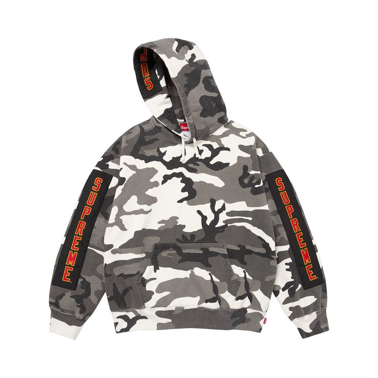 Толстовка Supreme Woven Patches Hooded Sweatshirt, Snow Camo — фото 2