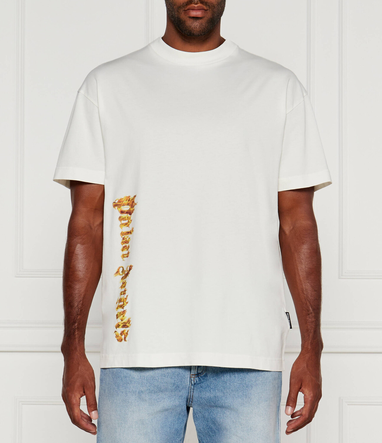

Футболка Palm Angels BURNING PALM Loose fit, белый