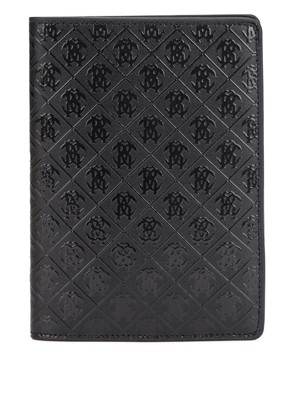 

Кошелек Mirror Snake с тисненой монограммой Roberto Cavalli, черный
