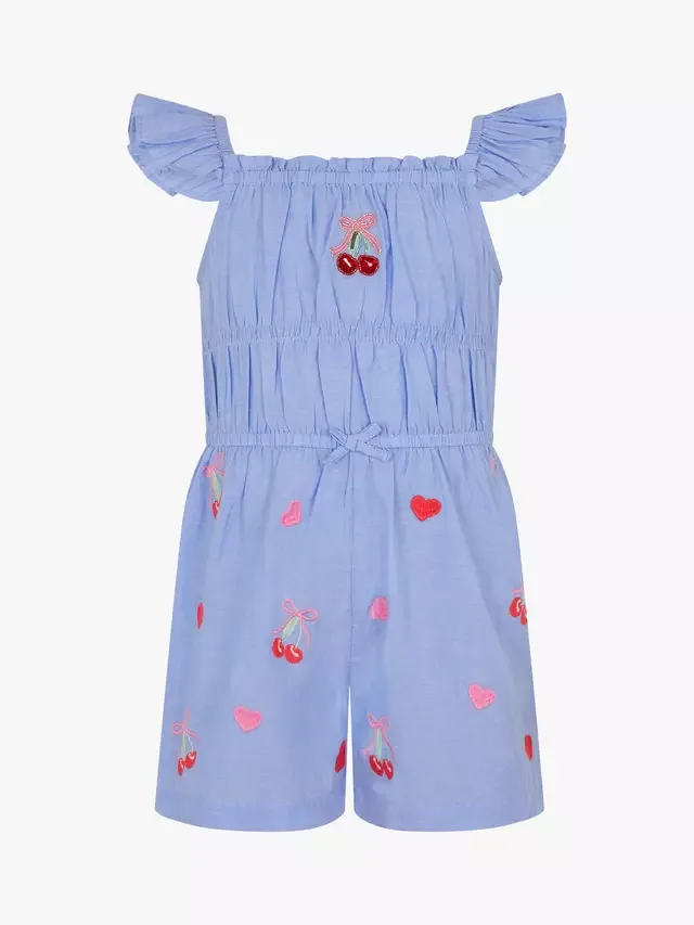 Детский комбинезон с вышитыми вишневыми сердечками, синий Angels by Accessorize