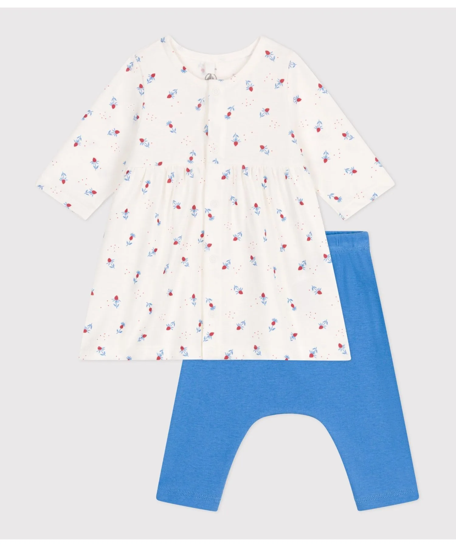 Детский комплект PETIT BATEAU: платье с принтом и леггинсы