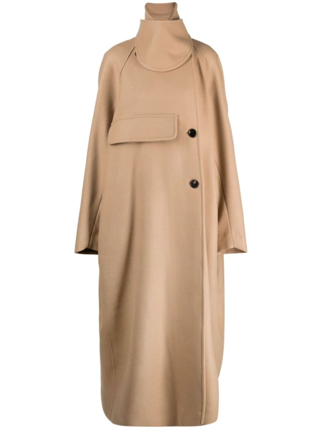 

Litkovskaya Shield off-centre coat, нейтральный цвет