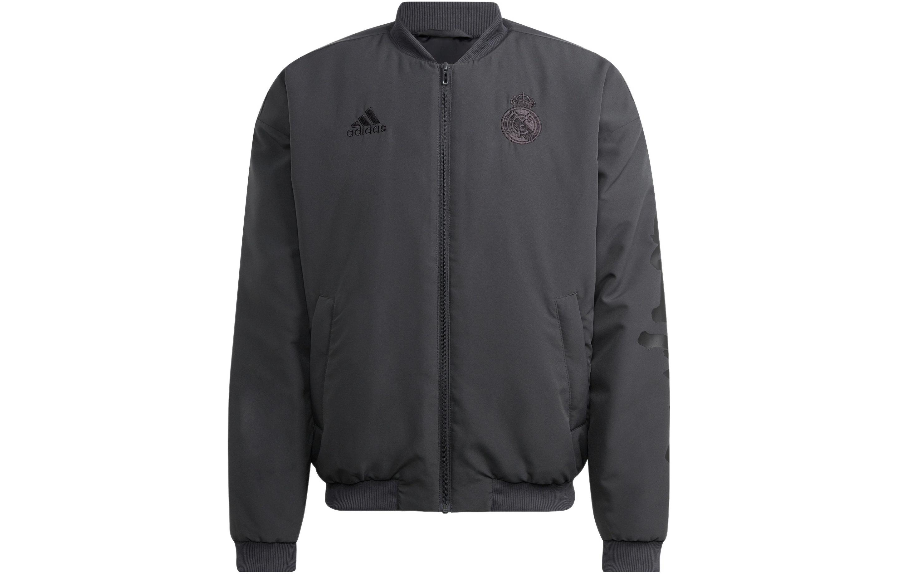 Adidas Куртка Реал Мадрид мужская угольно-черная, Carbon Black — фото 3