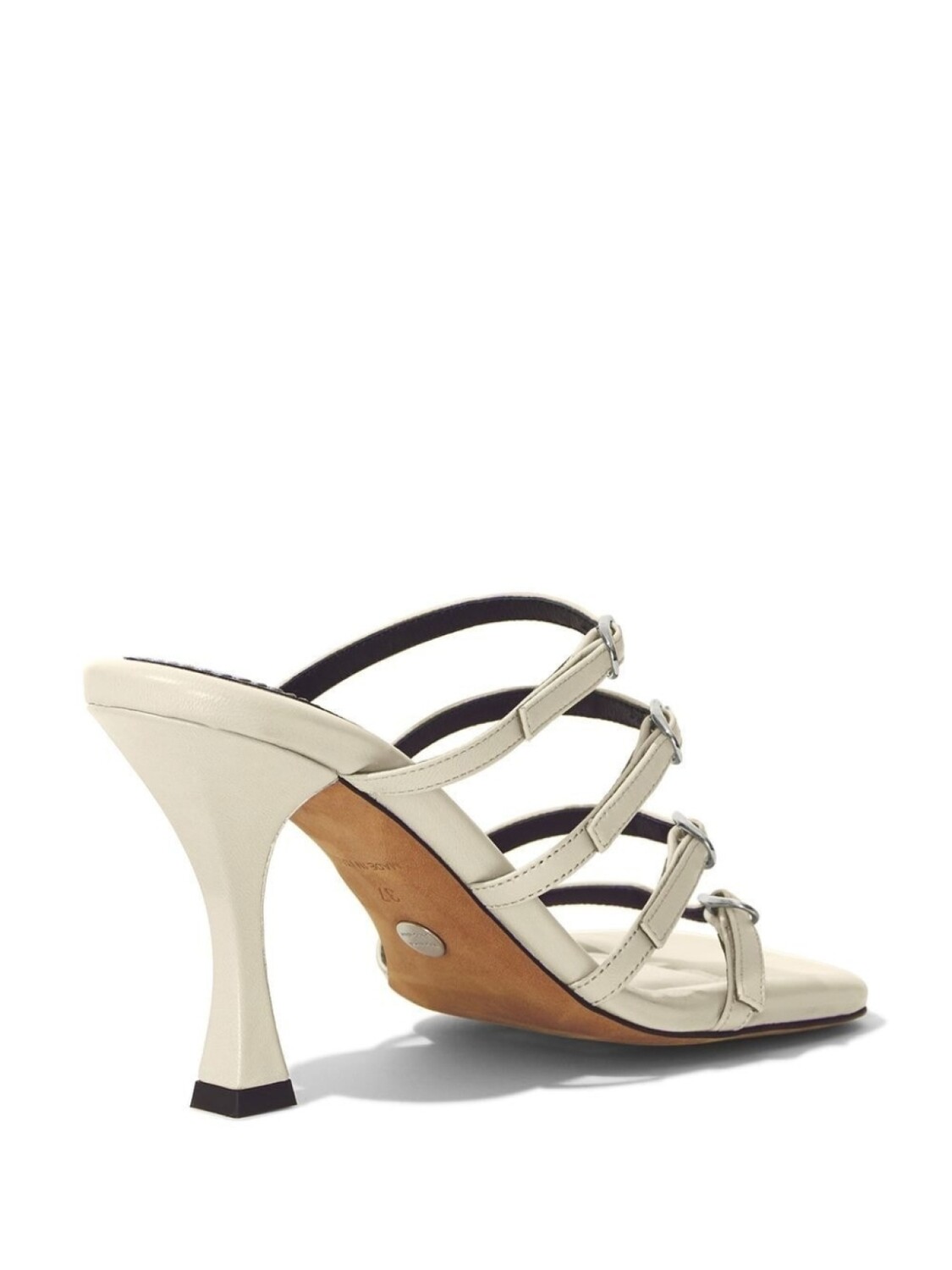 Proenza Schouler Square strappy 90mm sandals, нейтральный цвет — фото 3