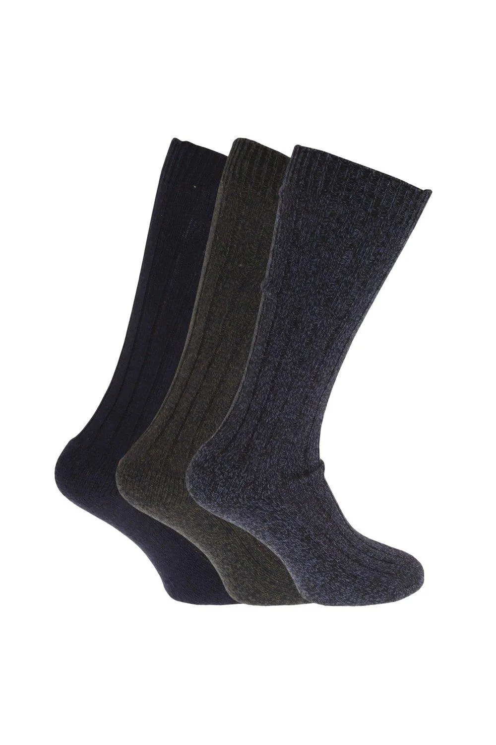 

Длинные носки из смесовой шерсти с мягкой подошвой (3 шт. в упаковке) Universal Textiles, темно-синий
