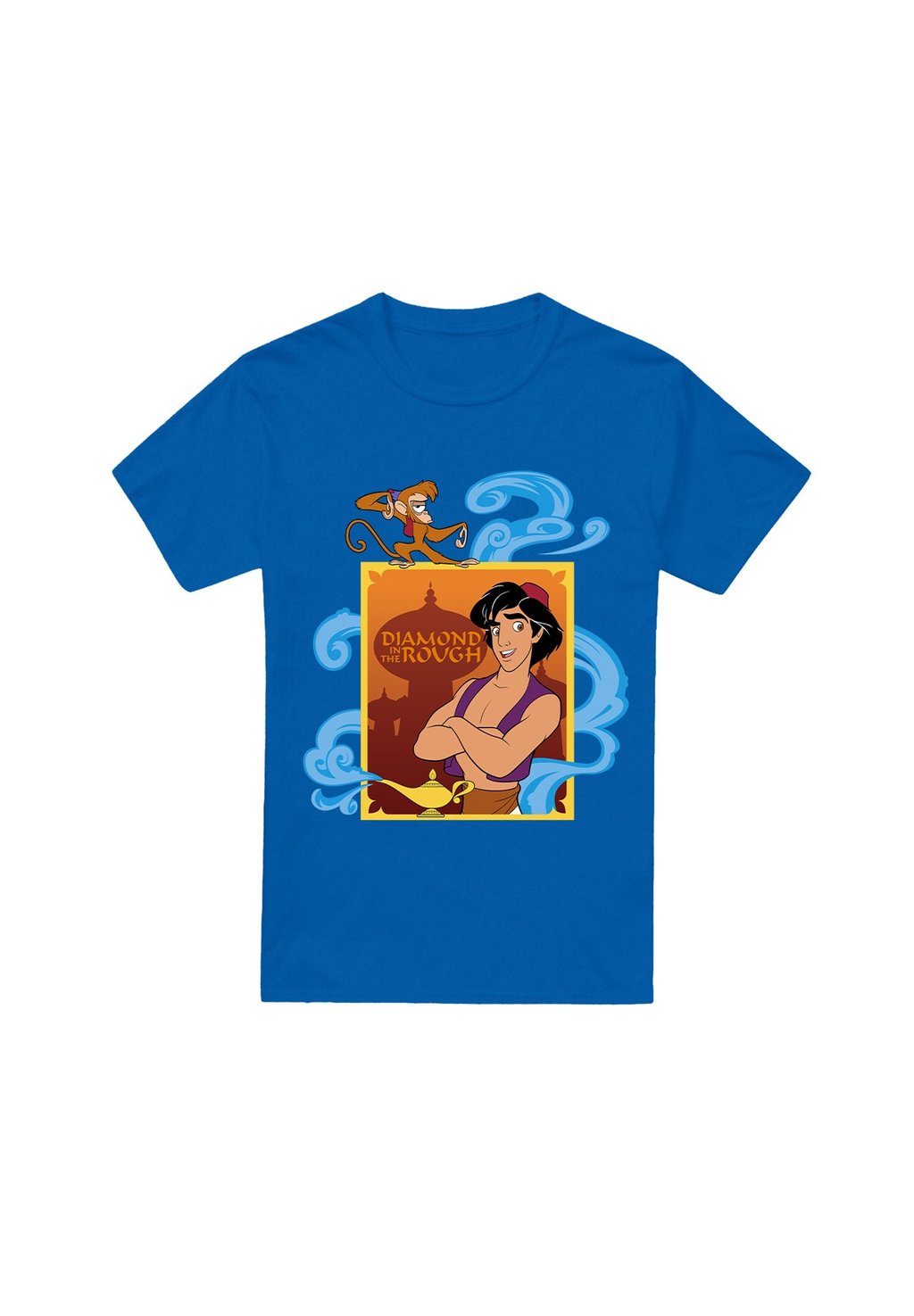

Футболка с принтом ALADDIN DIAMOND IN THE ROUGH, WITH ABU AND THE MAGIC LAMP Disney, синий
