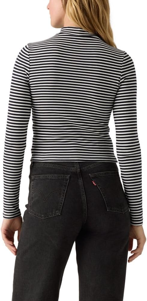 Женская свободная футболка с длинным рукавом Levi's, (New) Marigold Stripe Anthracite — фото 2