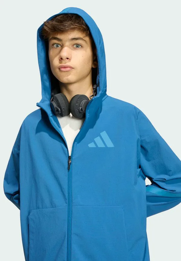 Zne дорожная накидка спортивная куртка тренировочная Adidas Sportswear, Dusky Petrol Dusky Ink — фото 3