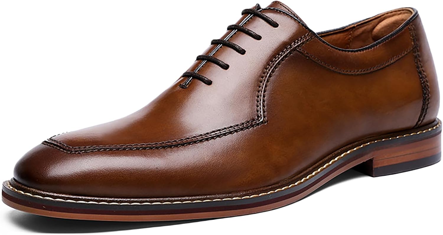 

Мужские формальные кожаные туфли-дерби на шнуровке, легкие, для офиса, работы, деловых встреч, свадеб, оксфорды, коричневые, размер 44 Qaxzesa