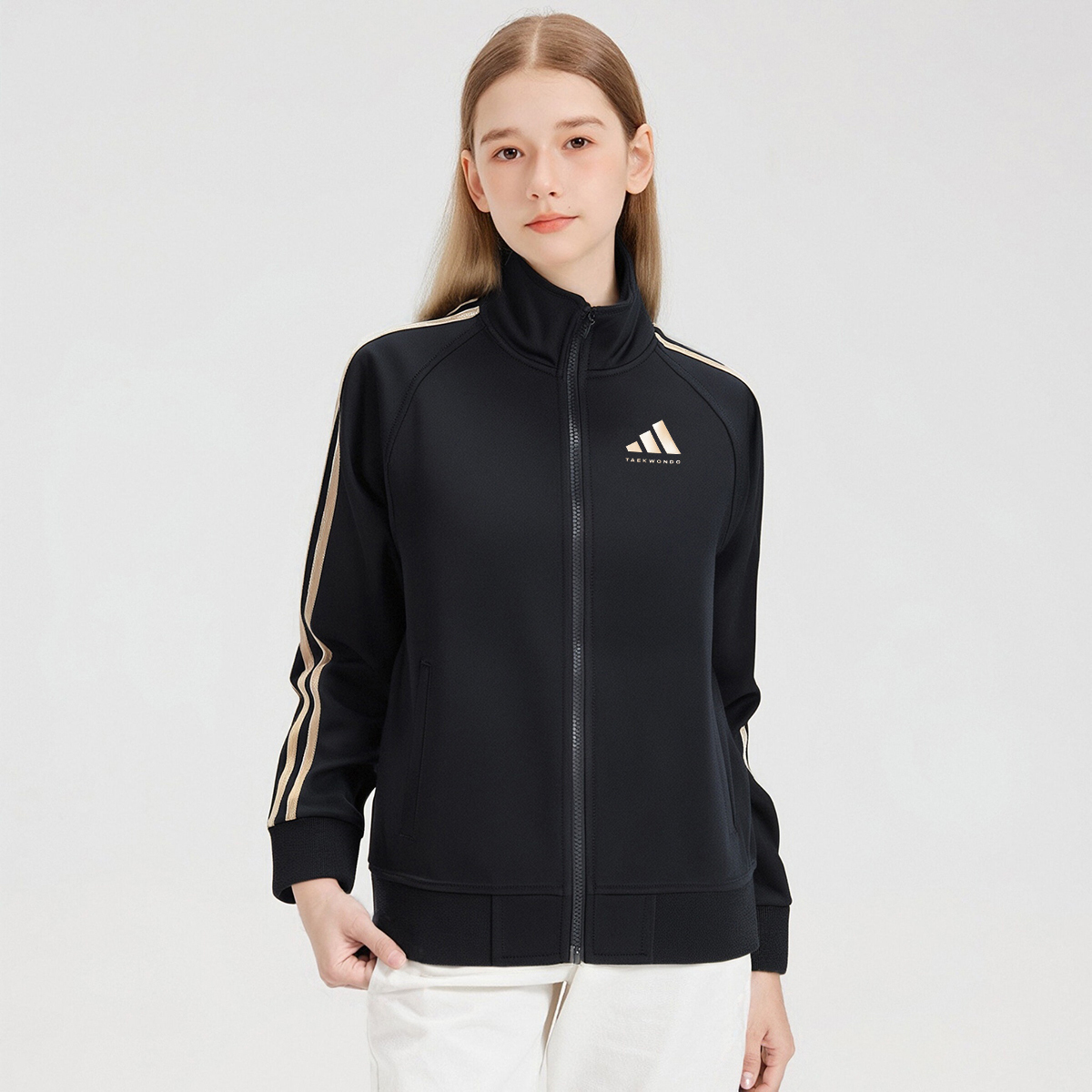 Adidas Куртка унисекс черная золотая, Black/Gold — фото 4