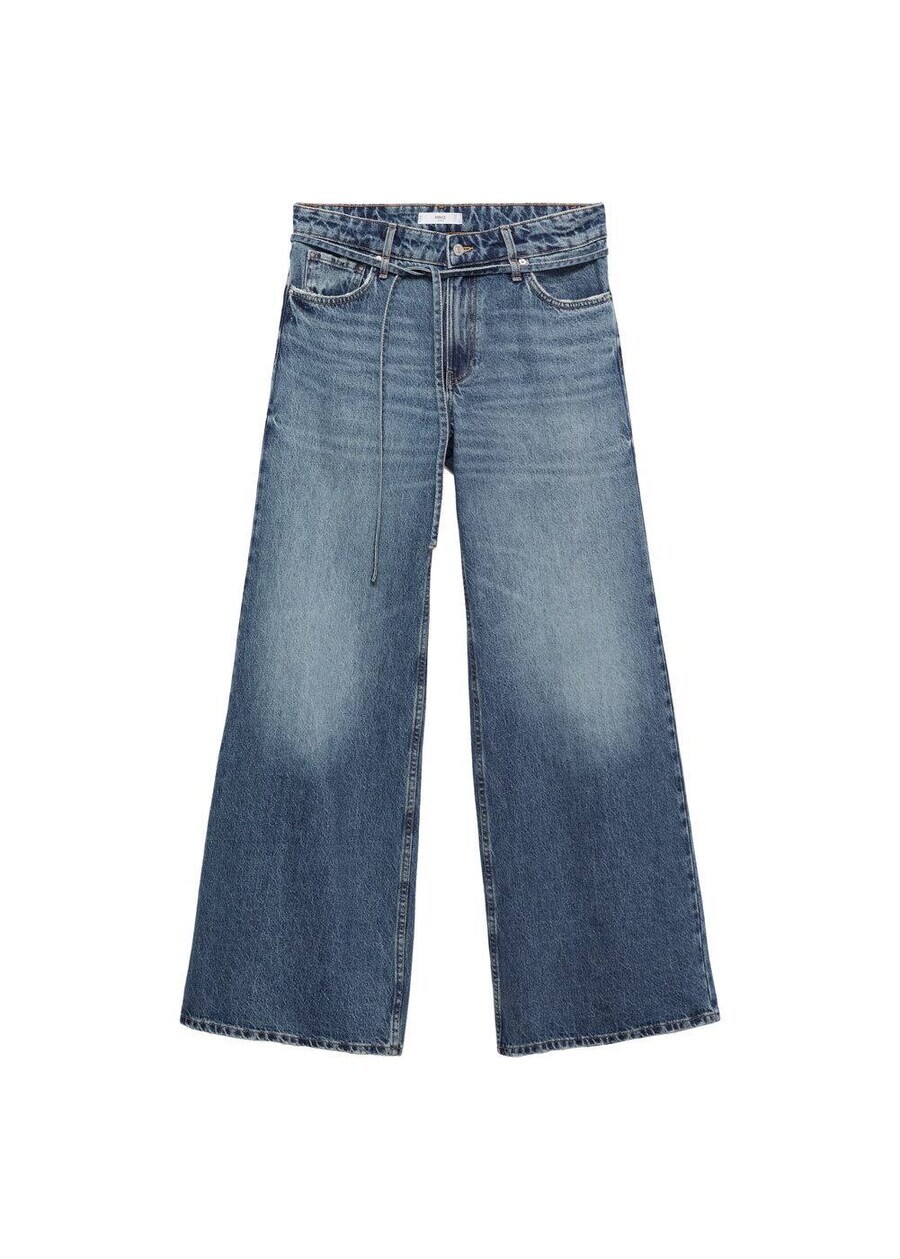 

Джинсы MANGO Wide leg Jeans Olivia, темно-синий