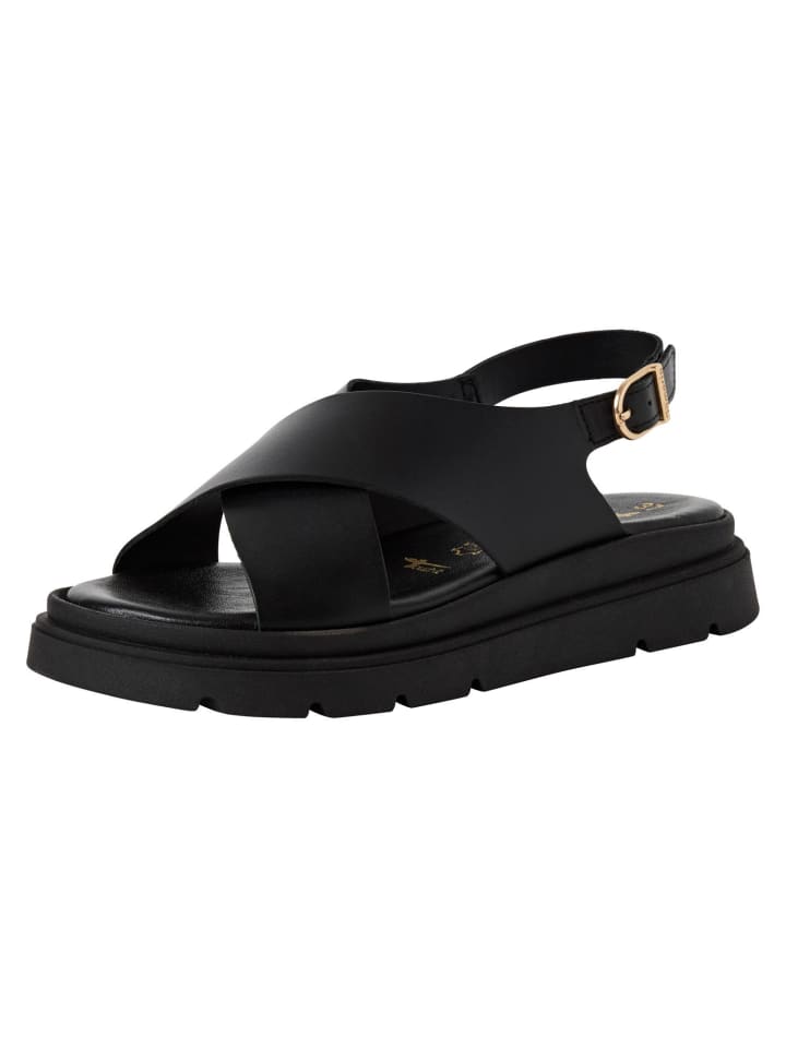 Сандалии на плоской подошве Tamaris, цвет black leather