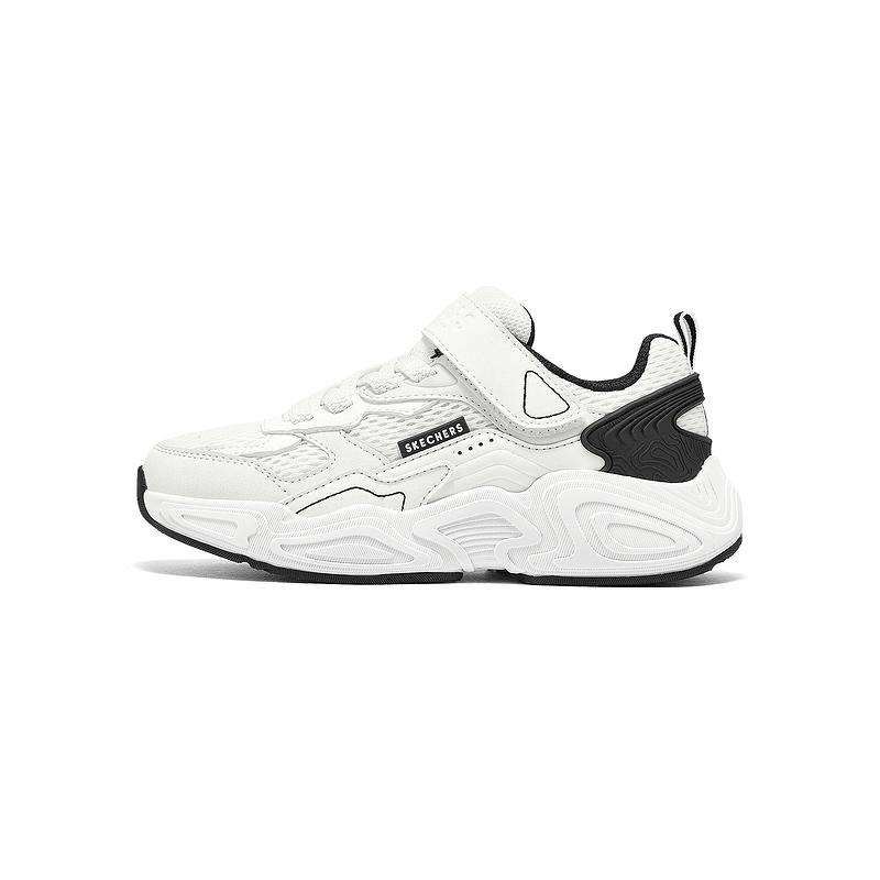 

Skechers Kids Детские кроссовки с низким верхом, устойчивые к истиранию, белого и черного цветов