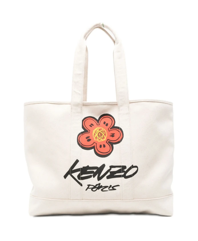 

Сумка с верхней ручкой в парижском стиле с цветочным узором Kenzo, бежевый
