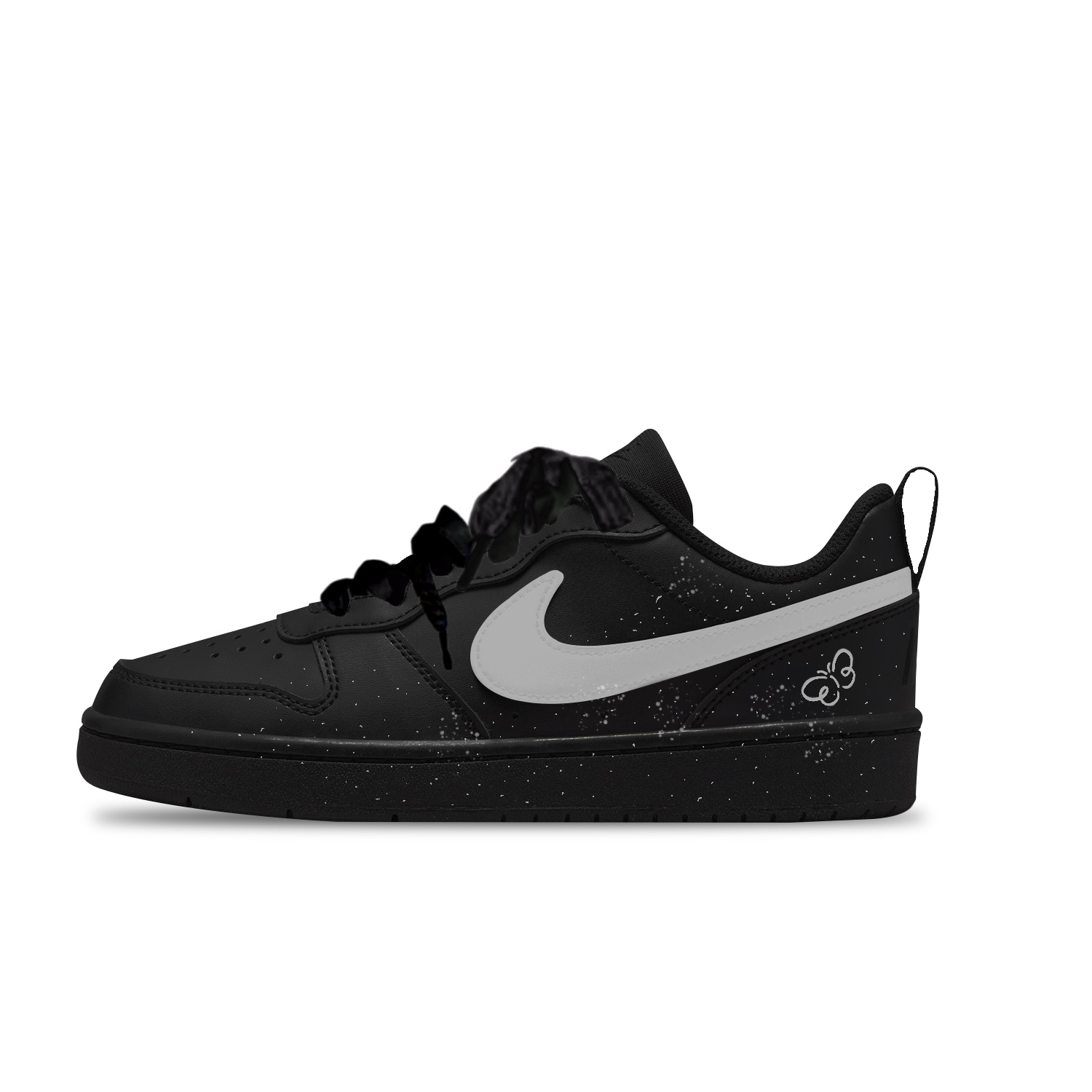 

Nike Кроссовки для скейтбординга Court Borough Gray Butterfly Slip Resistant низкие детские Black Unisex