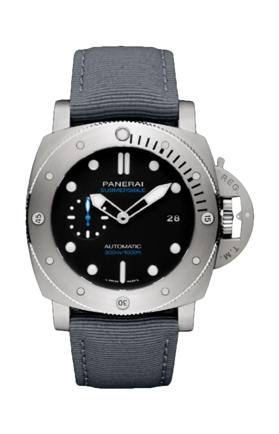 SUBMERSIBLE 47 ММ - ДВА РЕМЕШКА - PAM02305 PANERAI, серебряный — фото 4