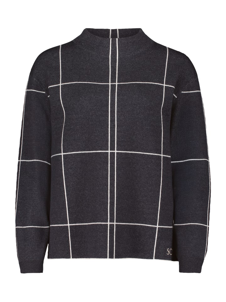 

Клетчатый вязаный свитер в серо-бежевых тонах Betty Barclay