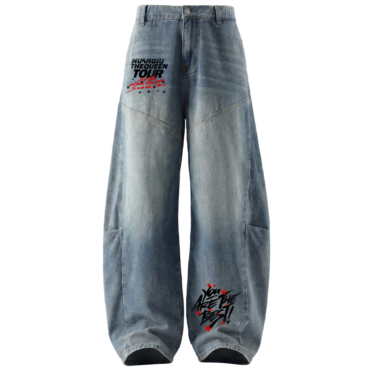 

Джинсы Unisex утепленные широкие HUANQIU, синий