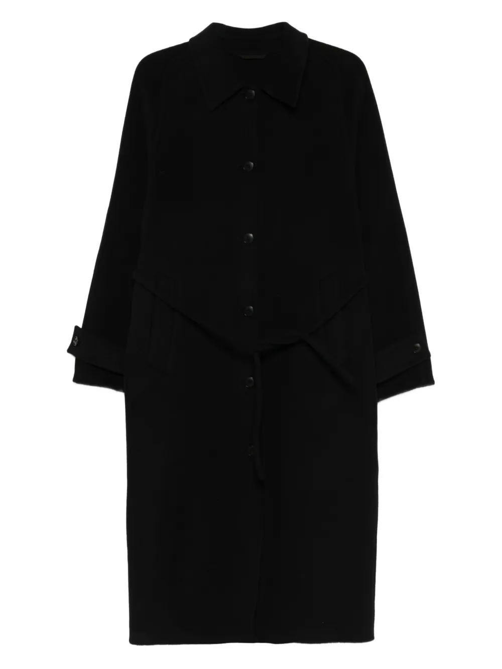 

Пальто на пуговицах с поясом Closed, черный