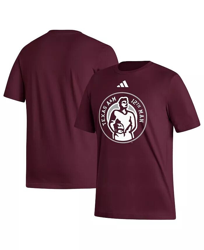 

Мужская темно-бордовая футболка Texas A&M Aggies Sideline Strategy Fresh Adidas