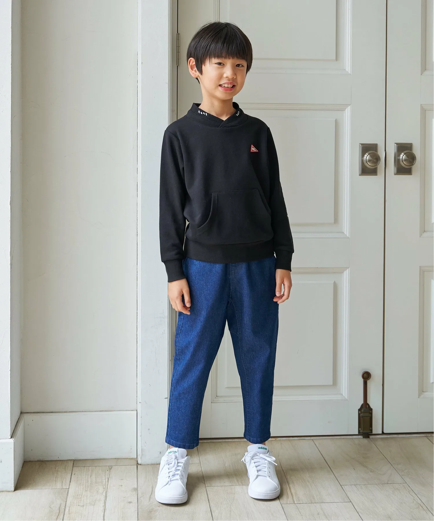 Эластичные свободные брюки зауженного кроя (120-160 см) Ikka, Navy blue — фото 3