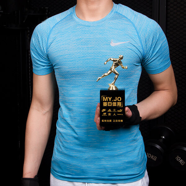Футболка Nike DF Knit Tee 'Blue', синий — фото 2