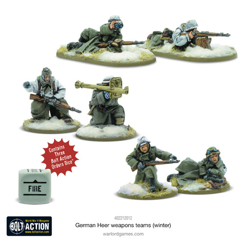 

Фигурки German Heer (Winter) Weapons Teams Warlord Games