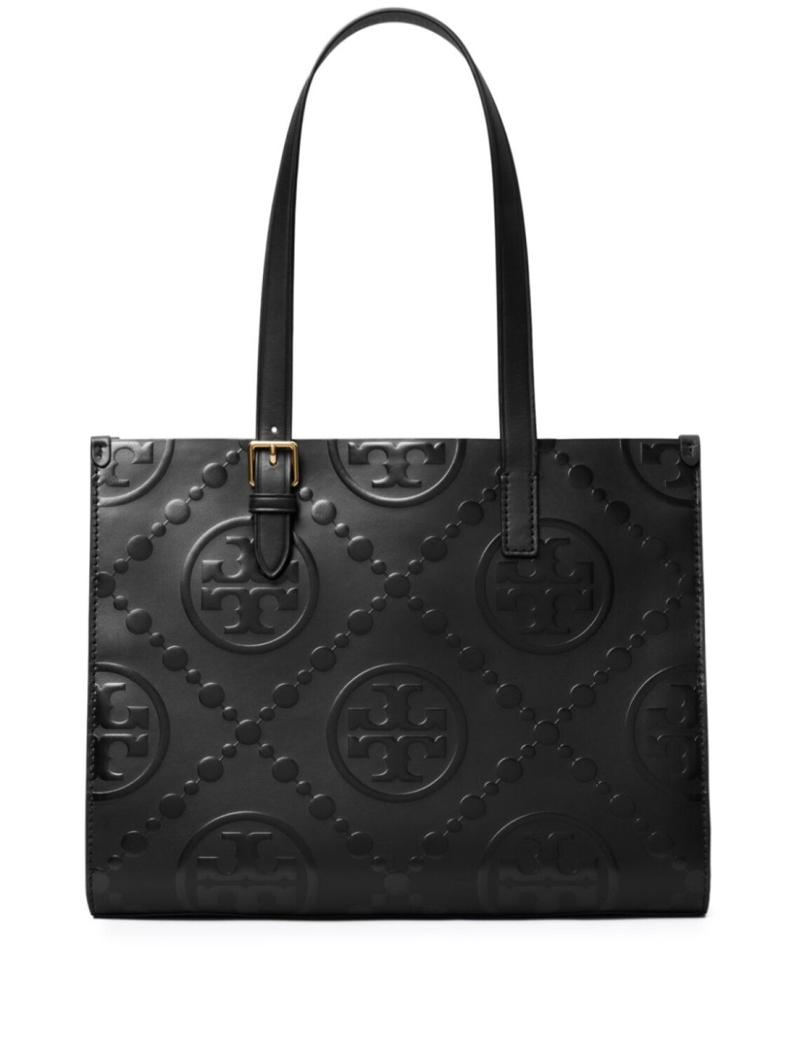 

Tory Burch сумка-шоппер с тисненой монограммой T, черный