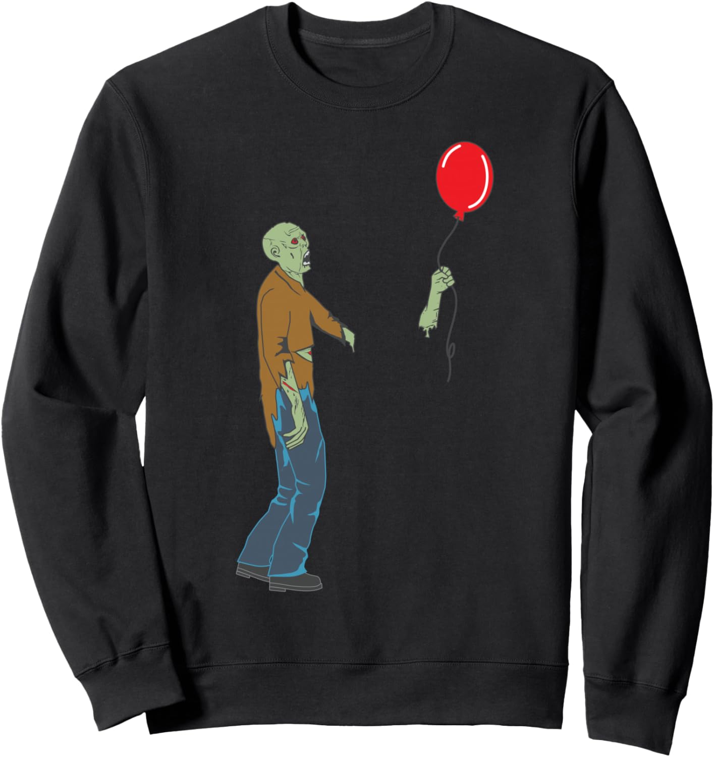 

Забавная толстовка с изображением зомби и воздушного шара на Хэллоуин Tronic Tees, черный